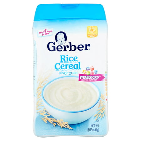Gerber Rice Baby Cereal, 16 oz - Walmart.com