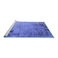 thumbnail image 2 of Ahgly Company Machine Washable Indoor Round Oriental Blue Industrial Area Rugs, 8' Round, 2 of 4