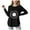 Black, variant on Xudanell Kids Girls T Shirts Casual Printed Flowers Long Sleeve Tee Crewneck Color Block Cute Fall Blouses Tops Size 11-12 Years