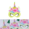 thumbnail image 3 of Bonita máscara de unicornio para niños, accesorio para disfrazarse, cumpleaños, fotografía de cosplay, 3 of 5