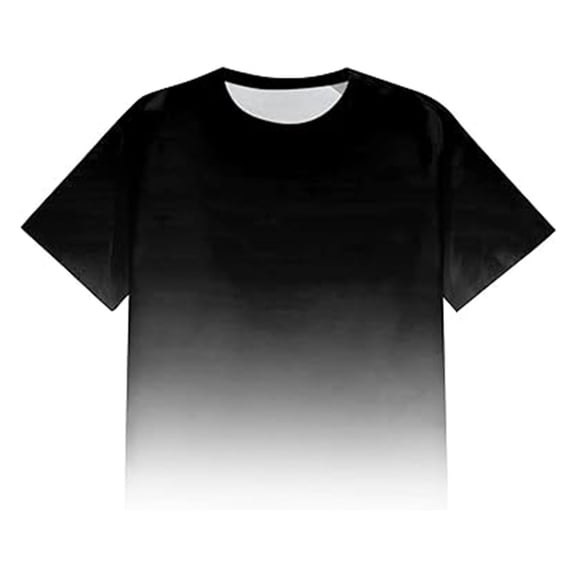 XIAONU Men's Gradient Tee Oversized Fit Crew Neck Short Sleeve Ombre Print Shirt Casual Streetwear Everyday Wear Top