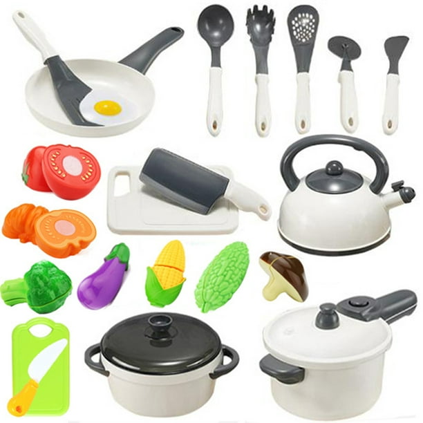 WJSXC Funny Toys Simulation Kitchen Toy Cute Stone Kids Kitchen Pretend  Play Toys Cooking Utensils Accessories Gift 