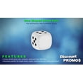 thumbnail image 2 of 10 Dice Shaped Stress Balls Pack - Square, Stress Reliever, Hand Therapy, Lightweight - White, 2 of 5
