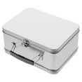 thumbnail image 1 of Small Metal Containers With Lids Silver 1Pack 8.1x5.9x3.9in, 1 of 4