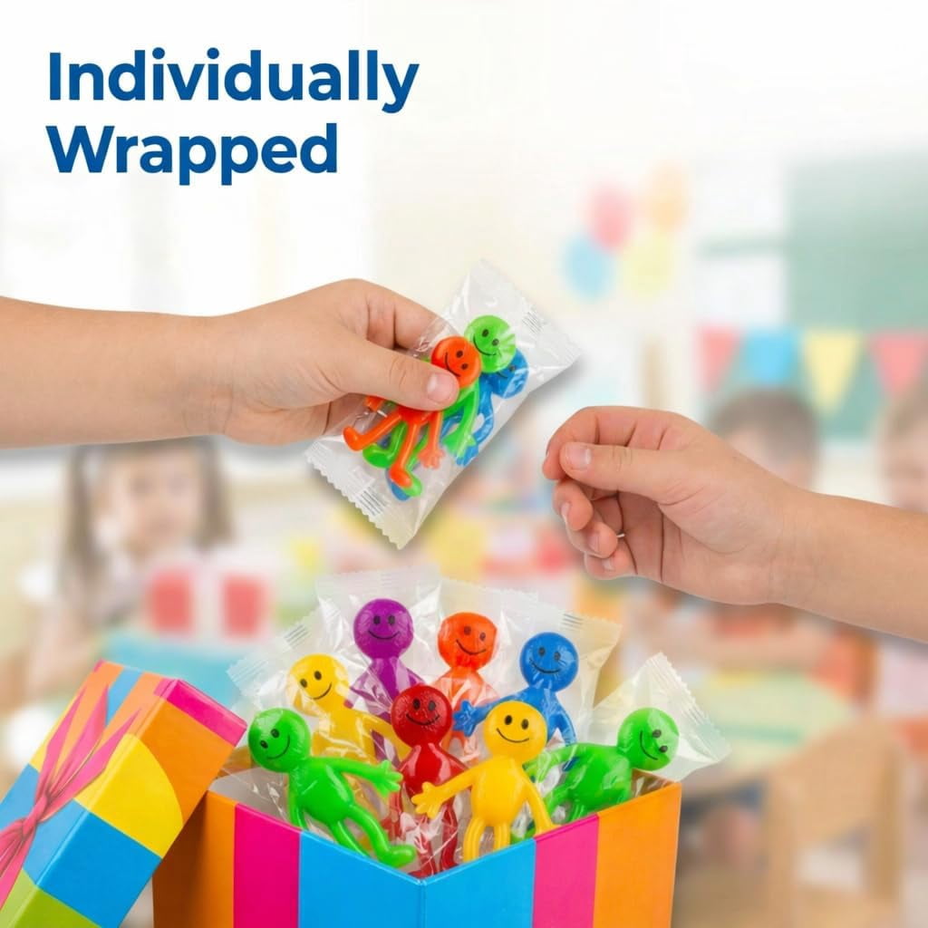 36 Pcs Bendable Stretchy Fidget Toys, Assorted Fun Colors Sticky Sensory Toys, Slimy Gooey Texture, Stress & Anxiety Relief Party Favors, Stocking Stuffer Gifts for Adults