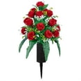 thumbnail image 2 of Clearance Artificial flowers under $50,Artificial Cemetery Flowers， Outdoor Decorations Roses，Accompanied By Long Nail Vases。Lasting And Non Colors, 2 of 9