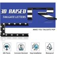 thumbnail image 2 of ORUYROP 3D Raised Tailgate Insert Letters Emblem Compatible for 2019 2020 2021 2022 Silverado, Tailgate Decal Letters with Strong Adhesive Backing (Black American Flag), 2 of 7