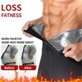 thumbnail image 6 of Gyexs Mens Sauna Shorts Casual Loose Fit Sweat Shorts Gym Workout Shorts Compression Elastic Waist Bottoms Summer Sportswear Z03 Silver, Size XXXXL, 6 of 7