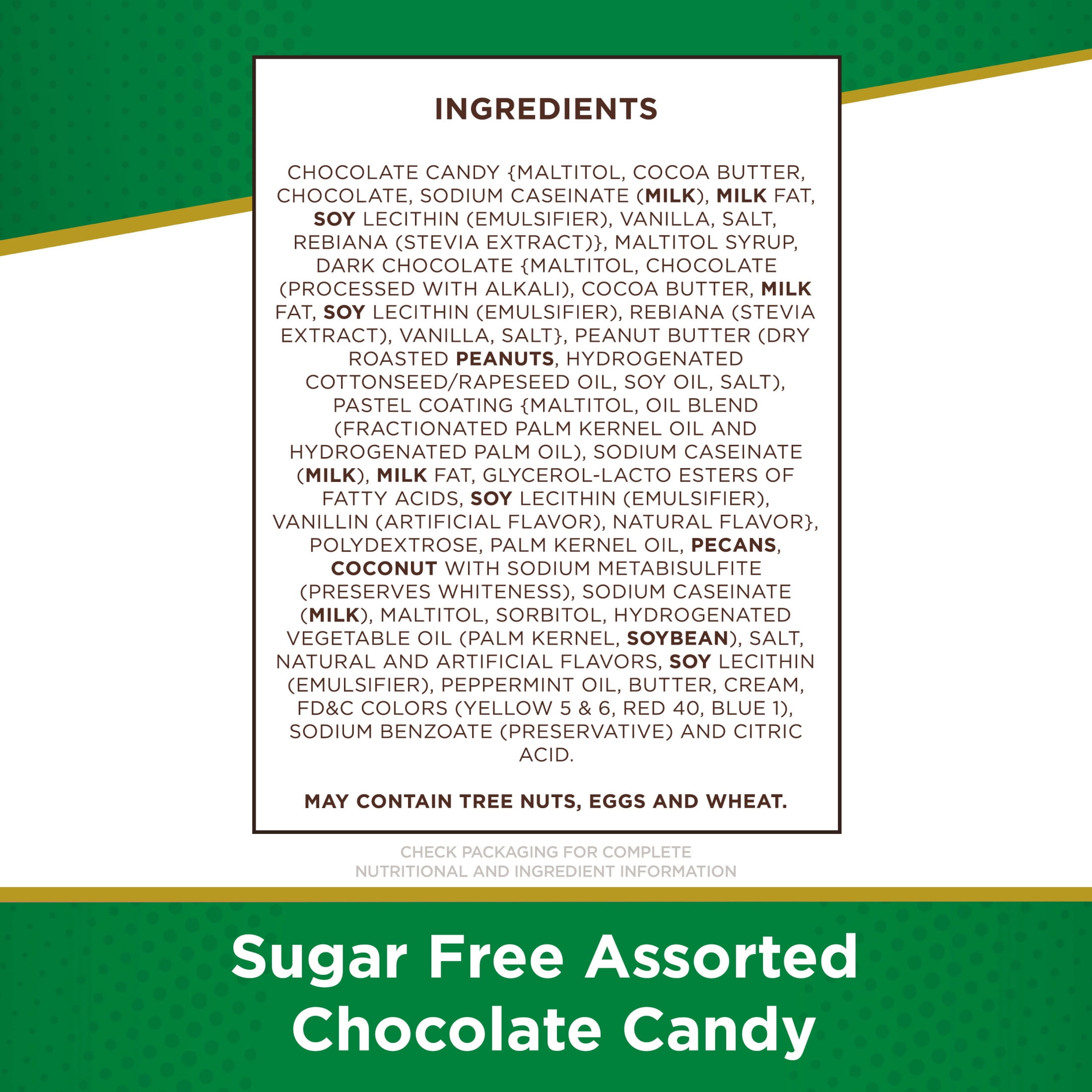RUSSELL STOVER Sugar Free Assorted Chocolate Candy, 17.75 oz. bag (≈ 32 pieces)