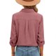 thumbnail image 4 of Camisas de Manga Larga para las Mujeres Blusa de Túnica de Imitación de Botón de Solapa de Ajuste Suelto con Tela Suave, Top de Verano Transpirable para Uso Diario Informal, 4 of 7