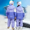 thumbnail image 6 of WOYY Toddler Girls 3Pcs Ski Suit Waterproof Jacket Solid Coat Cargo Pants Snowsuits, 6 of 8
