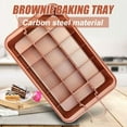 thumbnail image 3 of Baking Grid Carbon Steel Brownie Pan with Dividers, Nonstick Rectangular Baking Tool for Pre-Sliced Brownies, Send Goods from Local Warehouse​​, 3 of 7