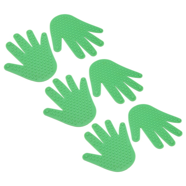 3 Pairs Hand Shaped Floor Markers, Infinite Fun PVC Non Slip Handprints Spot Marker Sports Set For Preschool Education Kindergarten