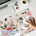 thumbnail image 4 of Long Mouse Pads for Desk,Pioneer Flower Floral Print Pattern Desk Mats on Top Of Desks, Desk Mouse Pad Extra Large with 3mm Non-Slip Base and Stitched Edge for Gaming,Office,Work,Home 31.5"x11.8", 4 of 6