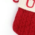 thumbnail image 3 of Fortune Christmas Sock, Red Snowflake Alphabet Letters Knitting Stocking Xmas Tree Pendant, 3 of 5