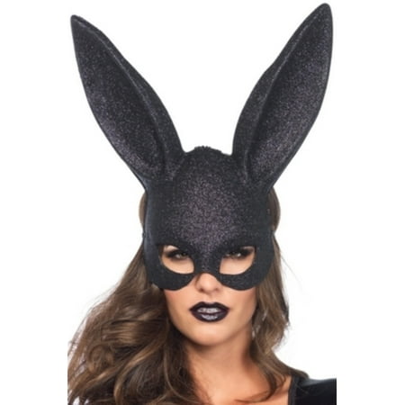 Leg Avenue Women's Rabbit Mask Costume Accessory, Black, One Size