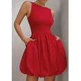 thumbnail image 4 of Vestido de verano PRETTYGARDEN 2025 sin mangas sin mangas con bolsillos rojo, 4 of 8
