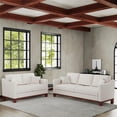 thumbnail image 5 of DHP Brooklyn 83" Upholstered Wood Base Sofa with 2 Throw Cushions, Textured Beige, 5 of 20