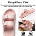 thumbnail image 4 of BERANMEY Double Buckle Adjustable Slides Sandals for Women and Men Casual Pillow Slippers for Women EVA Flat Slides Sandals, 4 of 9