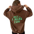 thumbnail image 1 of Gibobby Sudaderas de mujer, Sudaderas con media cierre para mujer, sudadera corta de forro polar de otoño(Marrón,XG), 1 of 4