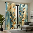 thumbnail image 2 of WNOOHIY Colorful Leaf & Floral Print Curtains,Light Filtering,Rod Pocket Design for Bedroom, Living Room,Set of 2 Panels, 2 of 7