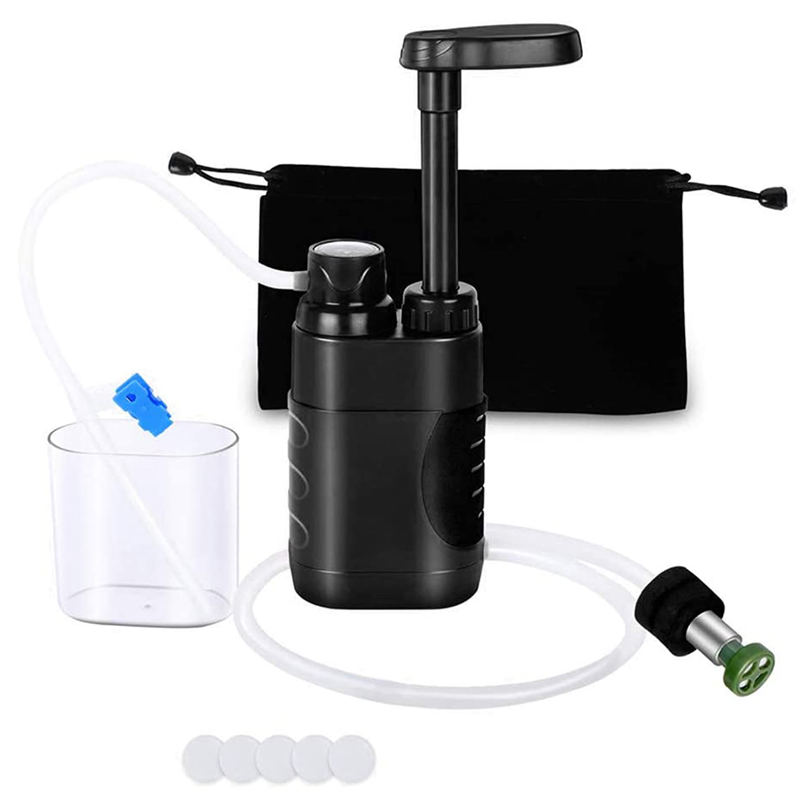 Portable Water Purifier Water Filter Camping Hiking Personal Survival White 