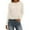 White, variant on Stylish Knitted Cardigan for Women with Fringe Soft Round Neck and Ribbed Design Lightweight Outerwear for Layering White
