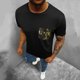 thumbnail image 2 of Hombres Casual Deportes Manga Corta Cuello Redondo Camuflaje Bolsillo Patchwork Camiseta Tops Pompotops oipoqjl33077, 2 of 7