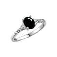 thumbnail image 5 of RYLOS Rings for Women Sterling Silver Classic Style Birthstone Ring 7X5MM Oval Gemstone &  Diamonds October Cabochon Onyx Jewelry for Women Size 8, 5 of 7