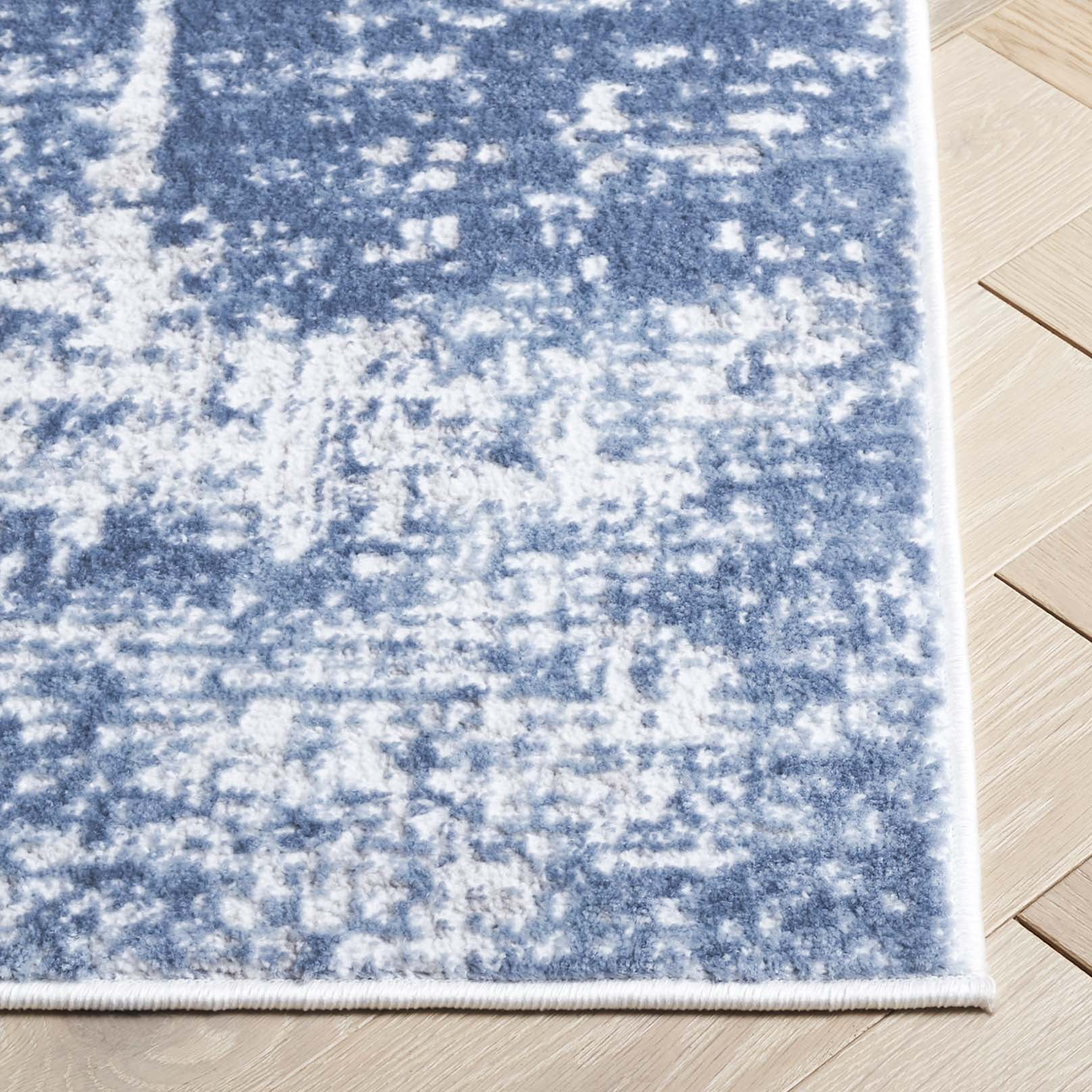 Safavieh Amelia Ian Abstract Runner Rug, Ivory/Steel Blue, 2'2" x 16'
