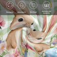 thumbnail image 6 of Easter Cloth Napkins, Spring Rabbit Eggs Flower Butterfly Green Plaid Washable and Reusable Dinner Napkins Set of 6, Table Napkin for Kitchen Party Birthday Wedding Hotel Housewarming 20"x20", 6 of 9