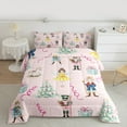 thumbnail image 2 of Homewish Merry Xmas Bedding Comforter Set,Retro Nutcracker Twin Comforter Sets,Cute Ballet Girls Bedding Set For Kids,Breathable Home Decor Reversible,2pcs, 2 of 8