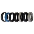 thumbnail image 2 of Juego de anillos de boda de silicona BR Step - Metal de ROQ para hombres - Anillo de 7 x 14 mm, 2 of 2
