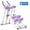 White and Purple, variant on MERACH Ab Machine Dual-Track Core Trainer with 4-Level Adjustable Resistance, LCD Display Abs Workout Equipment for Home Gym, 440lbs Capacity, Black and Red