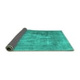 thumbnail image 2 of Ahgly Company Indoor Rectangle Abstract Turquoise Blue Contemporary Area Rugs, 7' x 9', 2 of 4