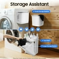 thumbnail image 4 of 2 Tier Laundry Basket with Wheels & Handle, Stackable & Removable Laundry Basket Plastic Rolling Laundry Baskets Plastic Laundry Hamper, Vertical Laundry Sorter for Bathrooms Bedrooms, 4 of 16