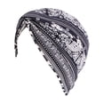 thumbnail image 1 of Gorros De Quimio De Algodón Suave Estirar El Pañuelo En La Cabeza Sombrero Bandana Turbante Para La Pérdida De Cabello Negro SM SunniMix Sombrero Turbante Étnico, 1 of 8