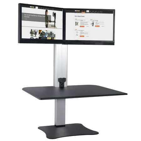 Victor DC450 High Rise Electric Dual Monitor Standing (Best Desk For Dual Monitors)