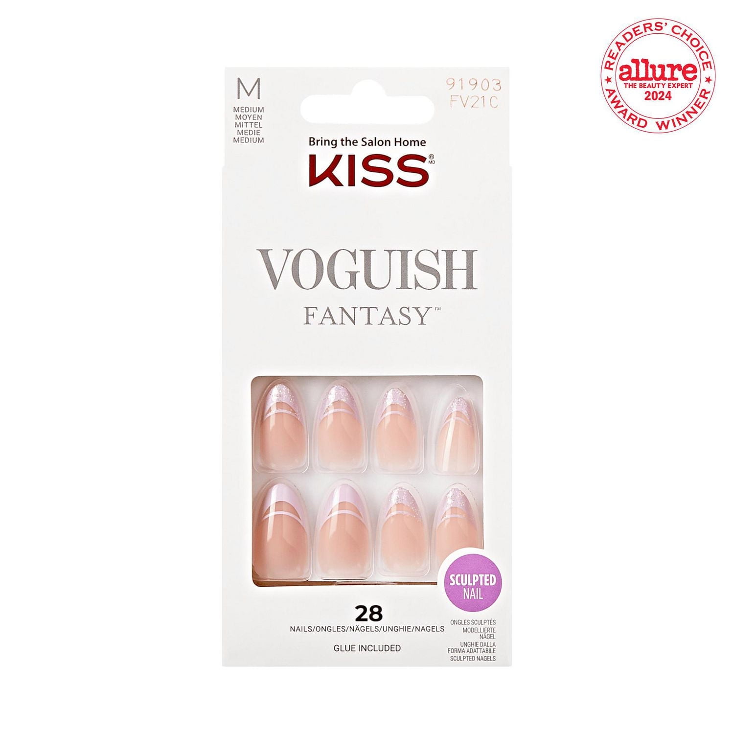 KISS Voguish Fantasy - 28 faux ongles, moyens