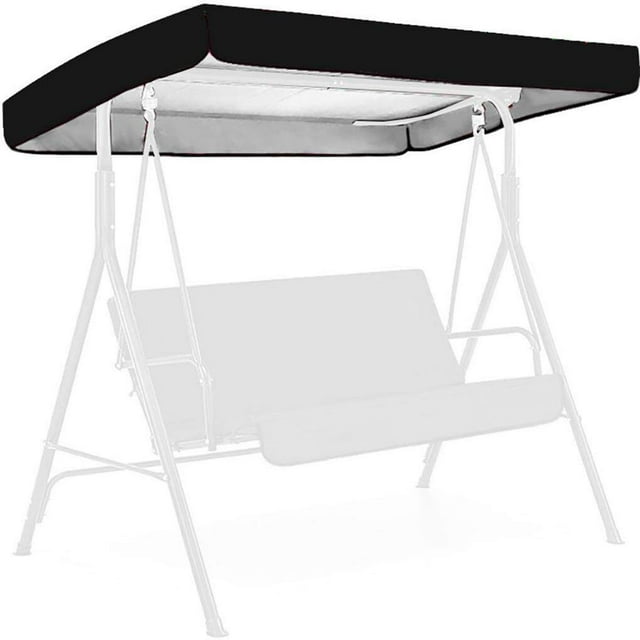 Auvent de Remplacement pour Balançoire d'Extérieur, Imperméable, Housse Supérieure Universelle pour Balançoire de Patio, pour Balançoire de Jardin, Noir