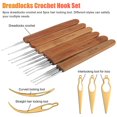 thumbnail image 2 of HLONK 11pcs Dreadlocks Crochet Hooks Set  Dreadlock Weaving Needle  Steel Crochet Hook with Bamboo Handle Interlocking Needles  Hair Locking Tool Accessories for Braid Craft (0.02in 0.03i, 2 of 9
