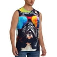 thumbnail image 2 of Fuzoiu Rainbow Bulldog Sunglasses Print Men's Sleeveless T-shirt,Sleeveless Tee Shirts,Quick-Dry Athletic Tank Top for Gym, Running, Sports & Outdoor Activities-XX-Large, 2 of 7
