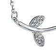 thumbnail image 5 of Collar de plata 925 con patrón de flores, cadena de clavícula decorativa para clavícula para mujeres y niñas, plata 925 dorada blanca, 5 of 5