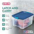 thumbnail image 3 of Sterilite 18gal Stackable Latch and Carry Storage Container, Clear (6 Pack), 3 of 8