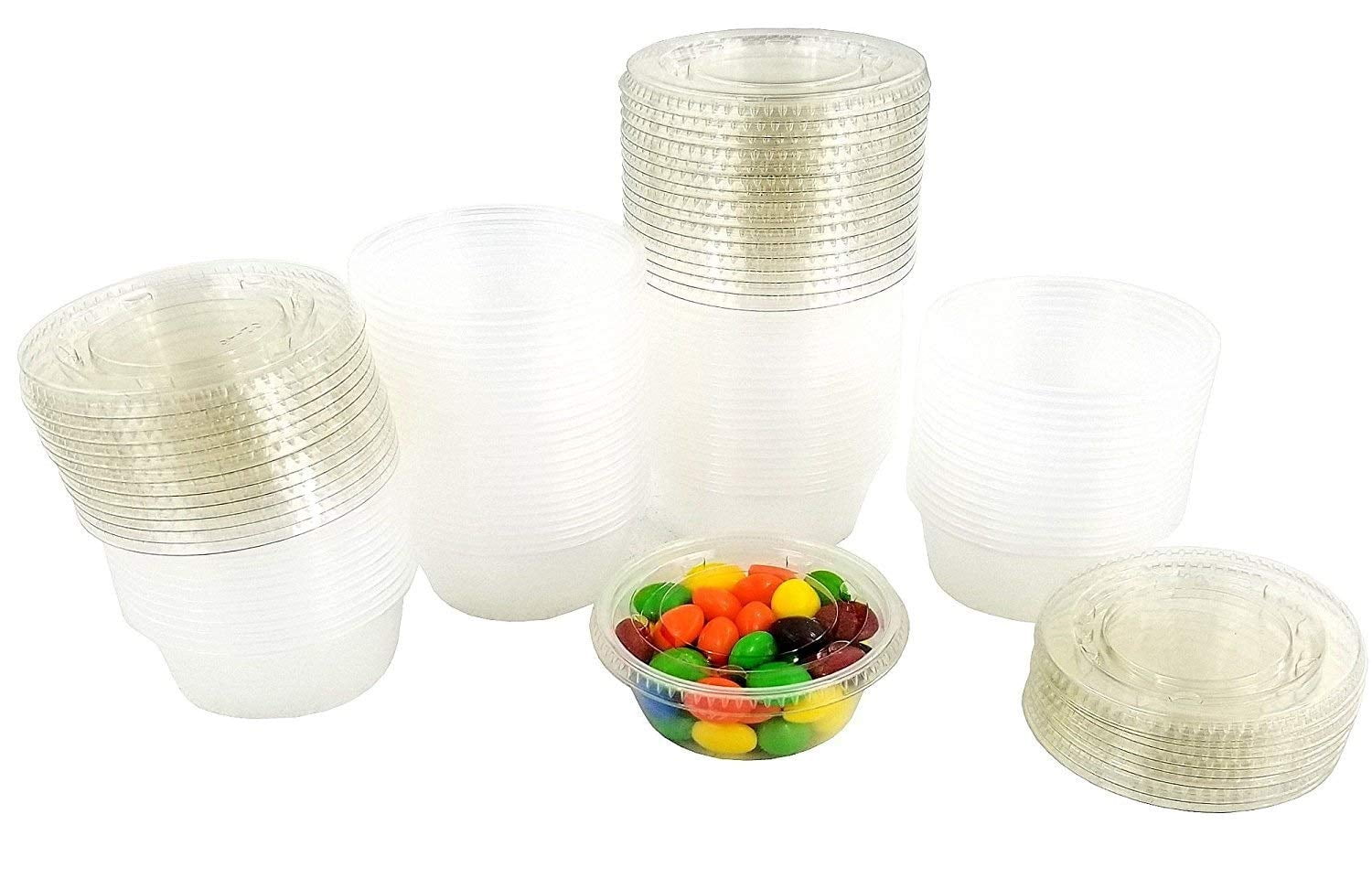2 oz. Disposable Translucent Portion Food Cups Souffle Cups/Jello Shot