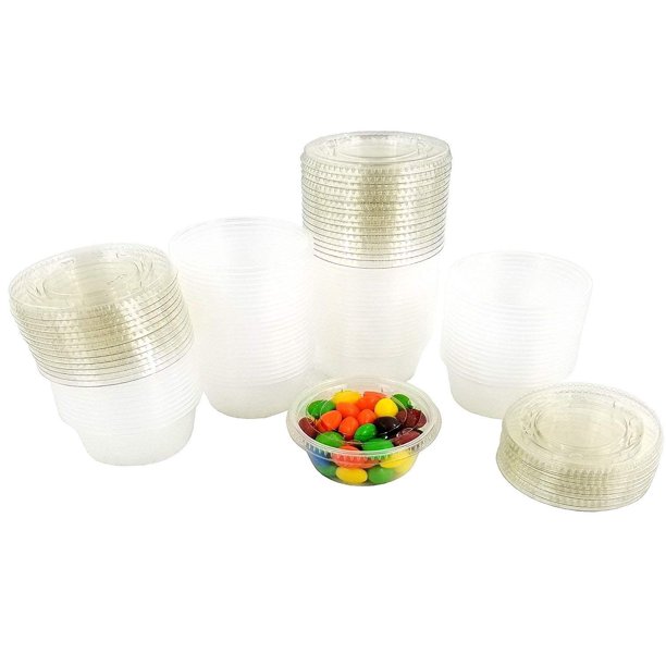 2 oz. Disposable Translucent Portion Food Cups Souffle Cups/Jello Shot