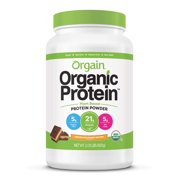 Orgain Organic Plant Based Protein Powder, Chocolate Peanut Butter - Vegan, Low Net Carbs, Non Dairy, Gluten Free, Lactose Free, No Sugar Added, Soy Free, Kosher, 2.03 Pound (Packaging May Vary)