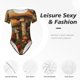 thumbnail image 4 of Balery Vintage Cloud Mushroom Body de cuello redondo de manga corta para mujer Tops de manga corta Tops básicos-XX-Large, 4 of 7