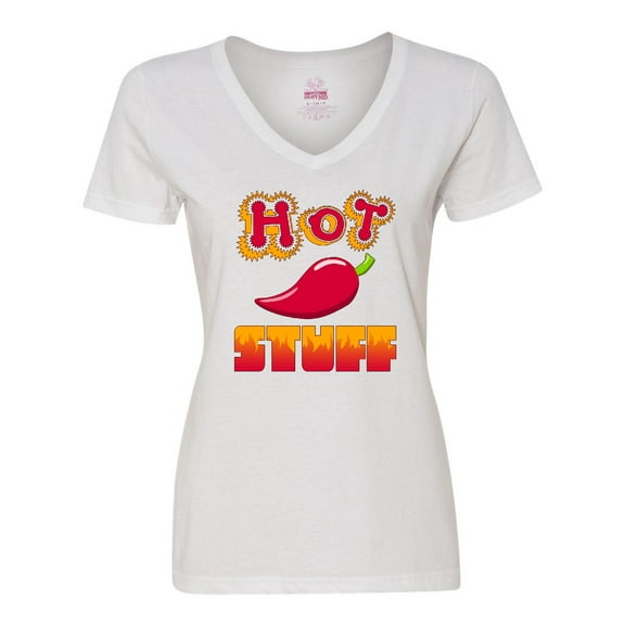 Inktastic Hot Stuff Women's V-Neck T-Shirt