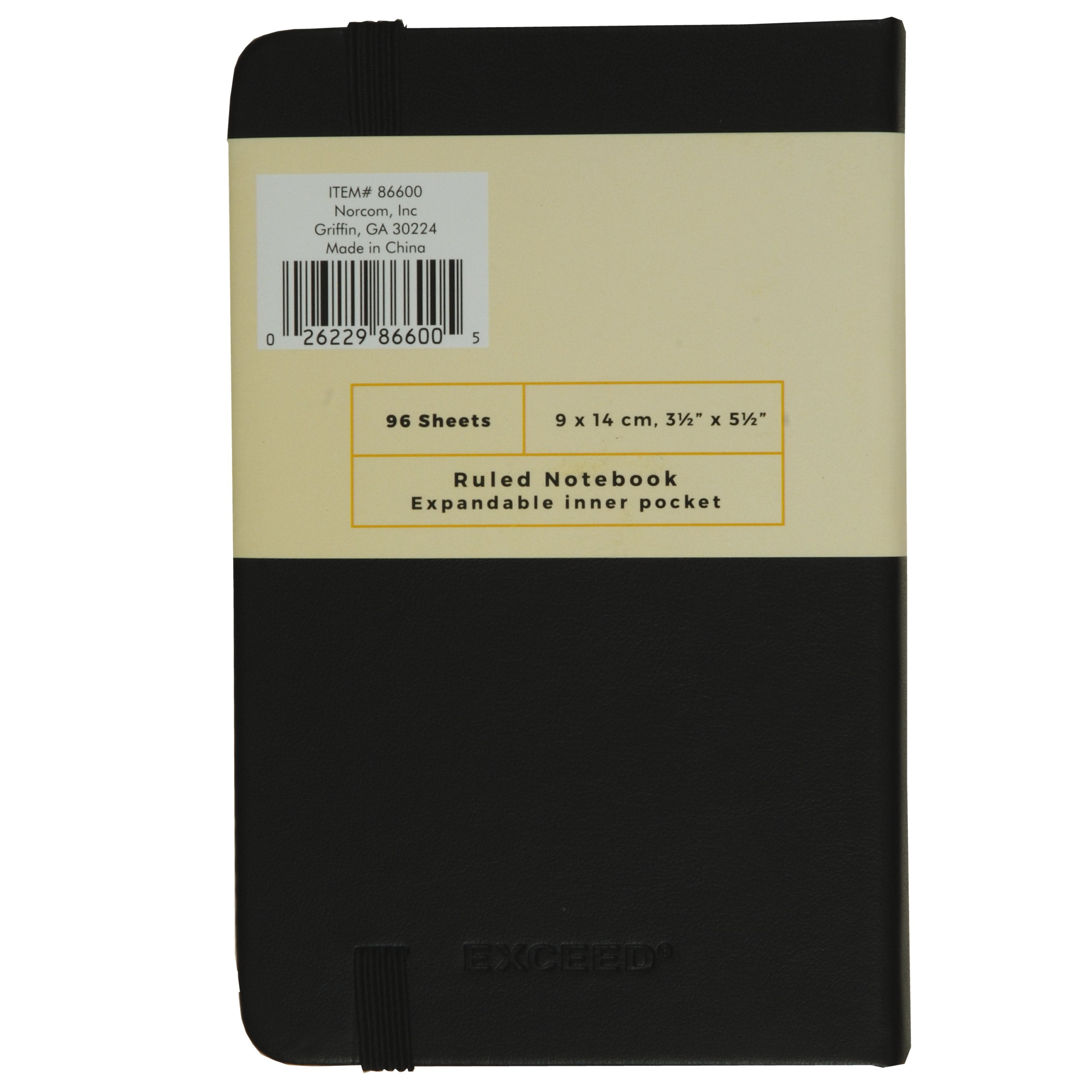 Exceed Large Journal, Dot Grid, 96 Pages, 7.5 x 9.75, Black, 86420 